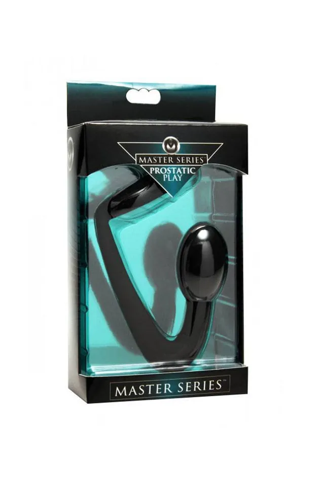 Male Sex Toys XR Brands XR Brands Master Series Prostatic Play Explorer Silicone Cock Ring and Prostate Plug
