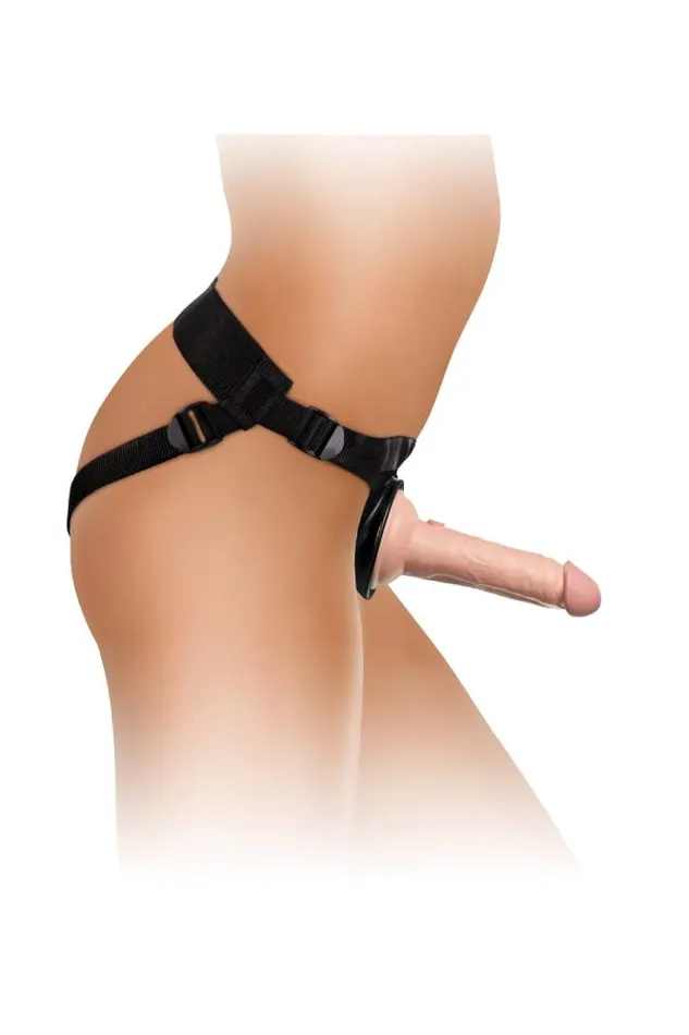 Pipedream Pipedream King Cock Elite Beginners Silicone Body Dock Strapon Kit Beige Female Sex Toys
