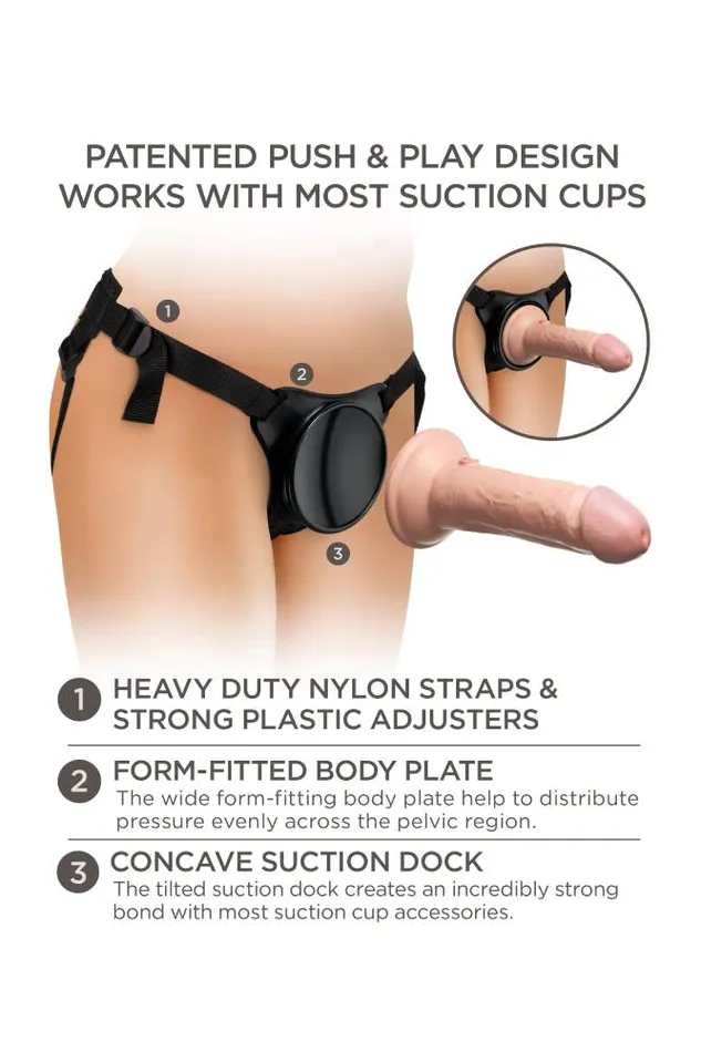 Pipedream Pipedream King Cock Elite Beginners Silicone Body Dock Strapon Kit Beige Female Sex Toys