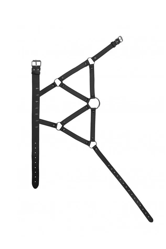 Shots Toys Vibrators Ouch by Shots Toys Skulled Spiked Female Harness Black