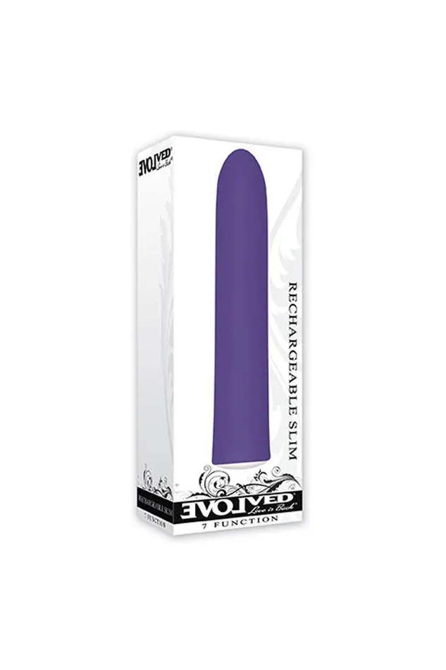 Vibrators Evolved Evolved Rechargeable Slim Vibrator Purple