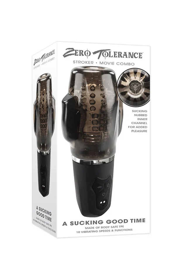 Zero Tolerance Male Sex Toys Zero Tolerance A Sucking Good Time Automatic Stroker Black