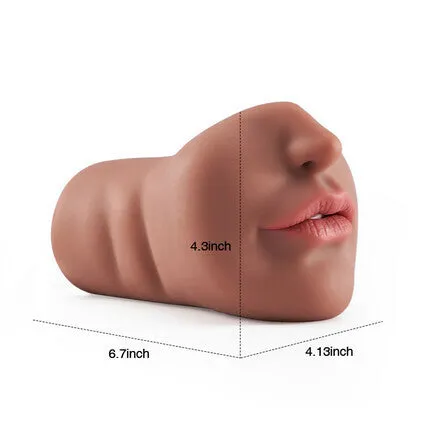 AcmeJoy 63Inch Tanned Mouth Blowjob Male Masturbator Stroker Male Sex Toys