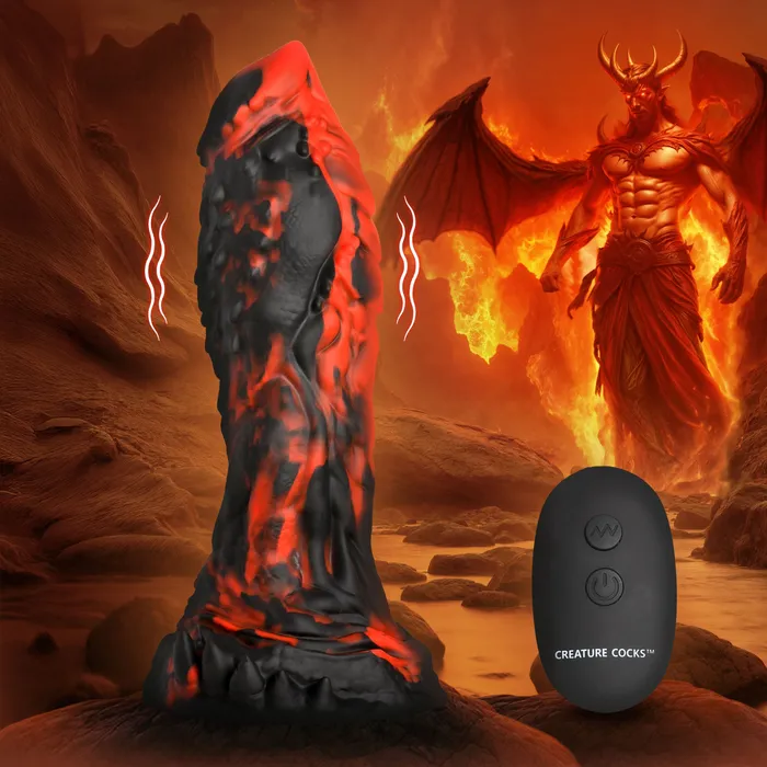 Creature Cocks Female Sex Toys Inferno Cock Vibrating Silicone Dildo