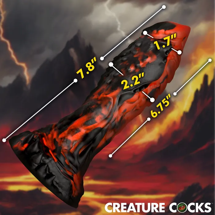 Creature Cocks Female Sex Toys Inferno Cock Vibrating Silicone Dildo