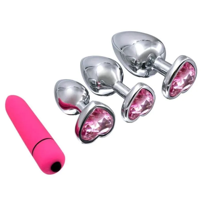 Lovegasm Anal Pink Jewel HeartShaped Princess Plug With Vibrator 28 to 366 Long Training Kit Lovegasm Anal Pink Jewel HeartShaped Princess Plug With Vibrator 28 to 366 Long Training Kit