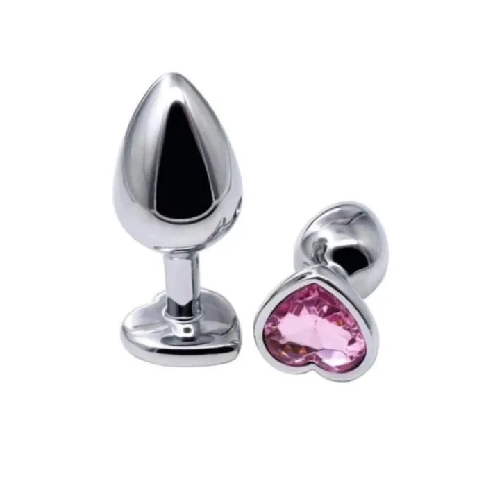 Lovegasm Anal Pink Jewel HeartShaped Princess Plug With Vibrator 28 to 366 Long Training Kit