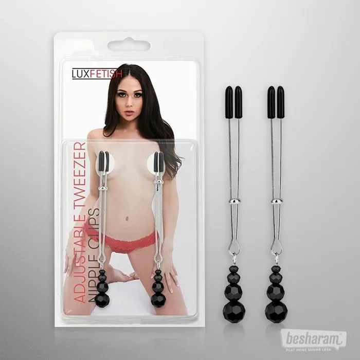 Lux Fetish Female Sex Toys Lux Fetish Adjustable Tweezer Nipple Clips