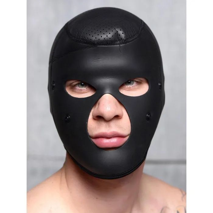 Male Sex Toys Scorpion Hood With Removable Blindfold and Face Mask Master Series
