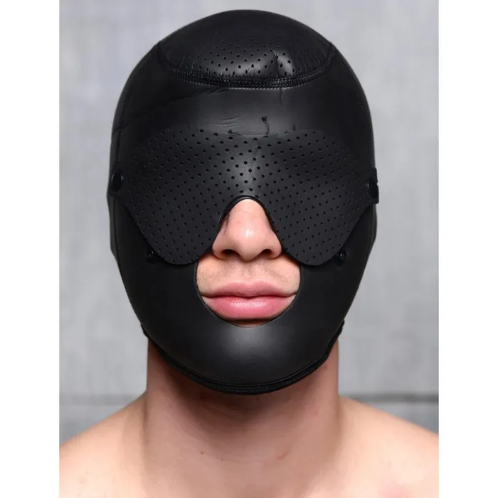 Male Sex Toys Scorpion Hood With Removable Blindfold and Face Mask Master Series