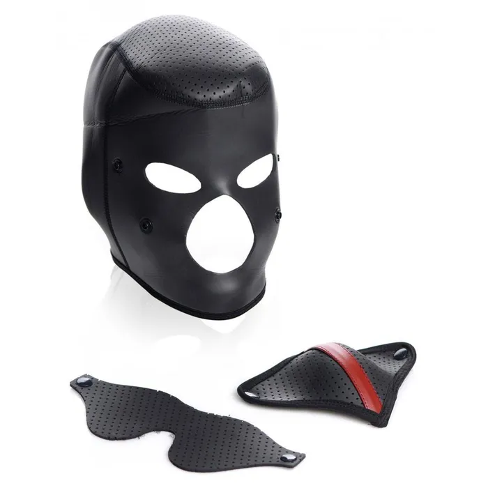 Male Sex Toys Scorpion Hood With Removable Blindfold and Face Mask Master Series