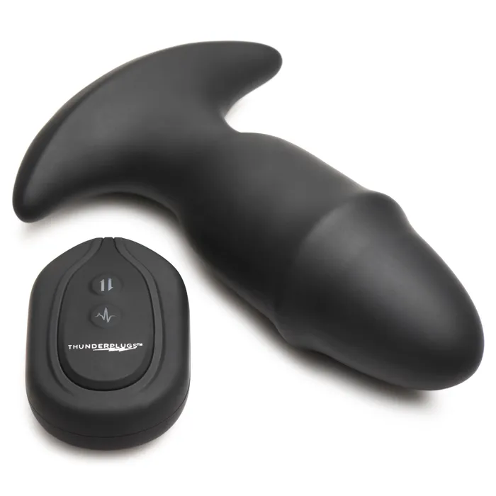 Male Sex Toys Thunderplugs 10X Sliding Ring Silicone Missile Plug with Remote