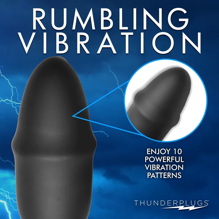 Male Sex Toys Thunderplugs 10X Sliding Ring Silicone Missile Plug with Remote