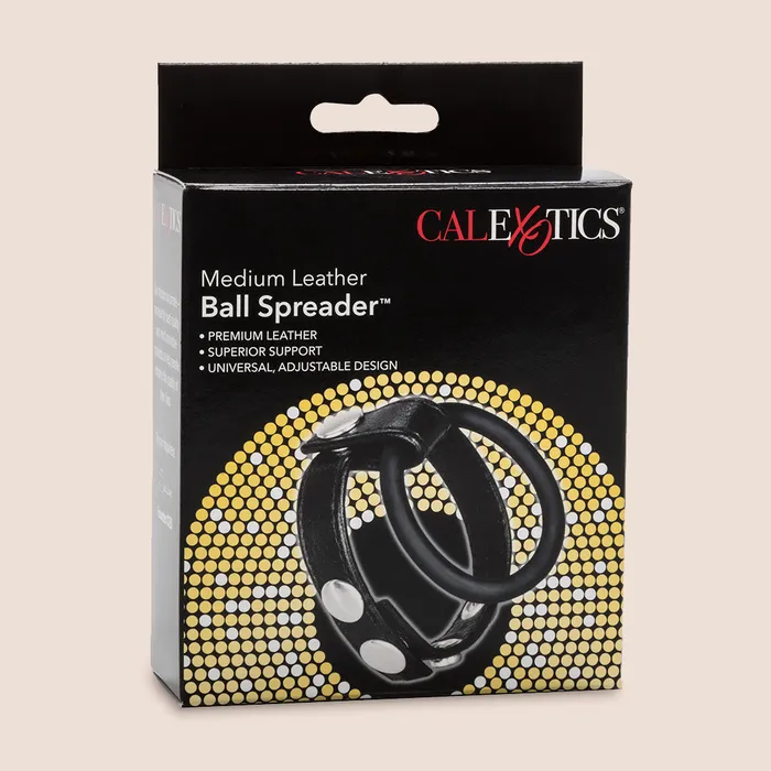 California Exotic Novelties LLC Male Sex Toys Leather Ball Spreader strap and ring combo