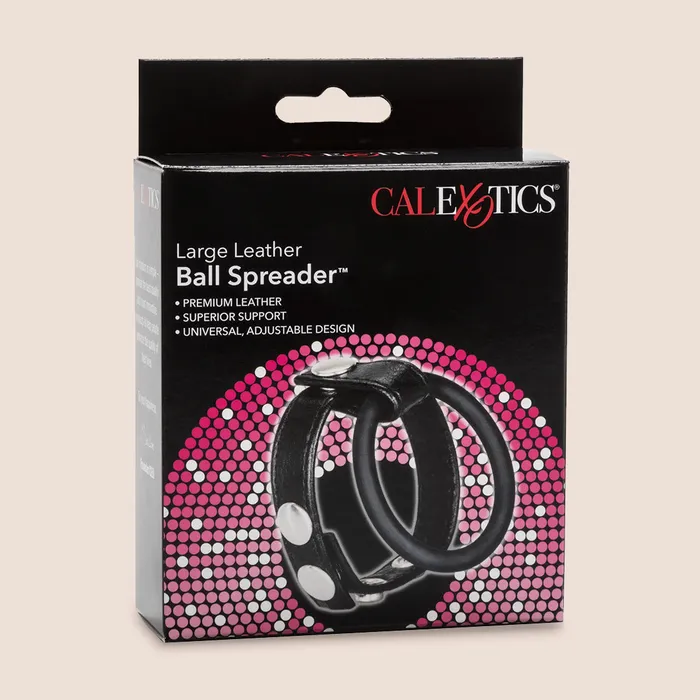 California Exotic Novelties LLC Male Sex Toys Leather Ball Spreader strap and ring combo
