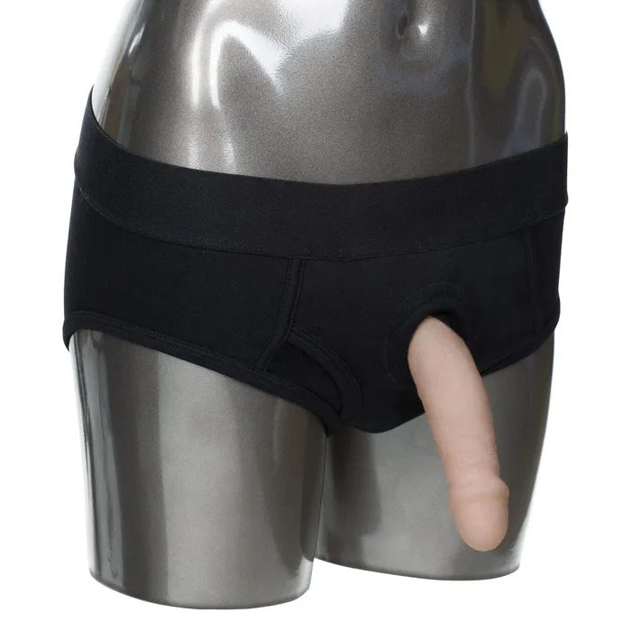 California Exotics Female Sex Toys California Exotics Packer Gear Black Brief Harness Strap On