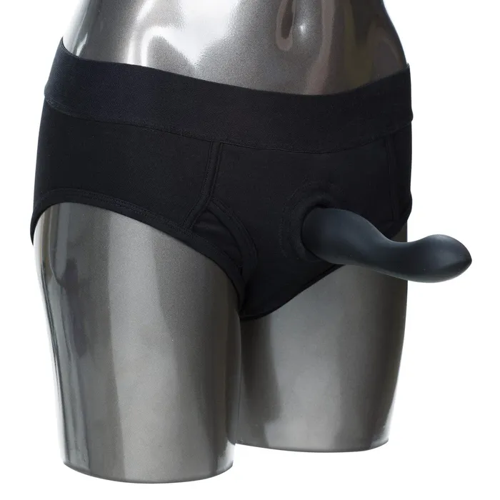 California Exotics Female Sex Toys California Exotics Packer Gear Black Brief Harness Strap On