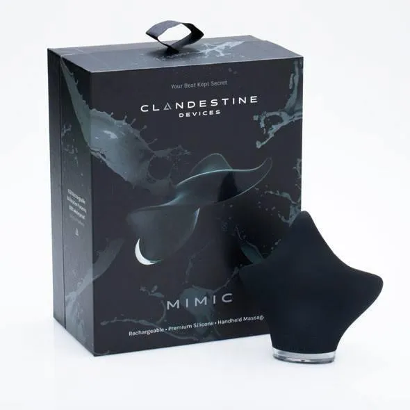 Clandestine Anal Clandestine Mimic Vibrating Clit Massager Black