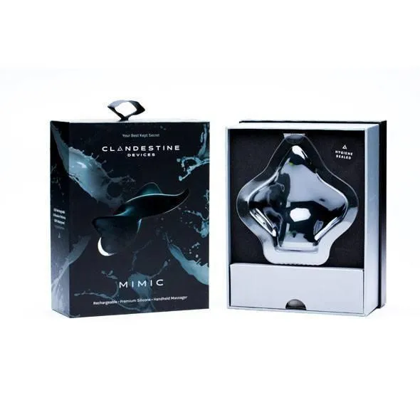 Clandestine Anal Clandestine Mimic Vibrating Clit Massager Black