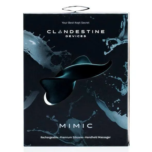 Clandestine Anal Clandestine Mimic Vibrating Clit Massager Black