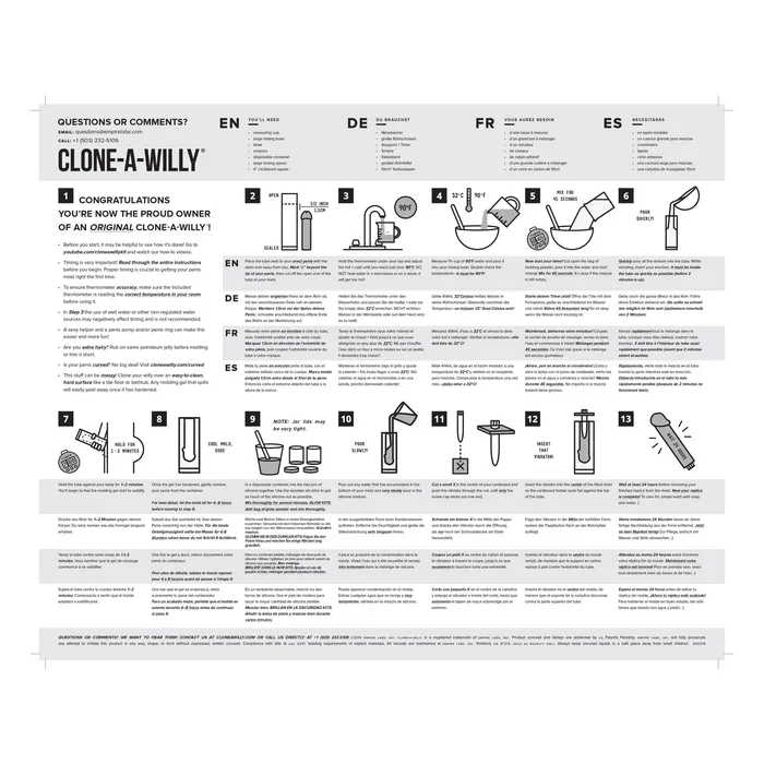 Clone A Willy The Original DIY Homemade Dildo Clone Molding Kit Clone A Willy Dildos
