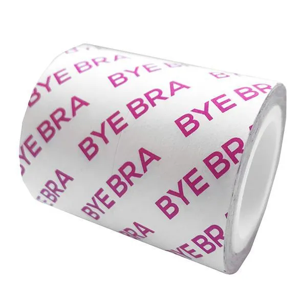 Dildos Bye Bra Bye Bra Breast Tape Roll and Silk Nipple Covers Clear