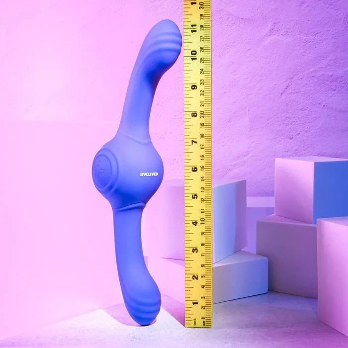 Evolved Vibrators Evolved Our Gyro Vibe Vibrating Double Dildo Purple