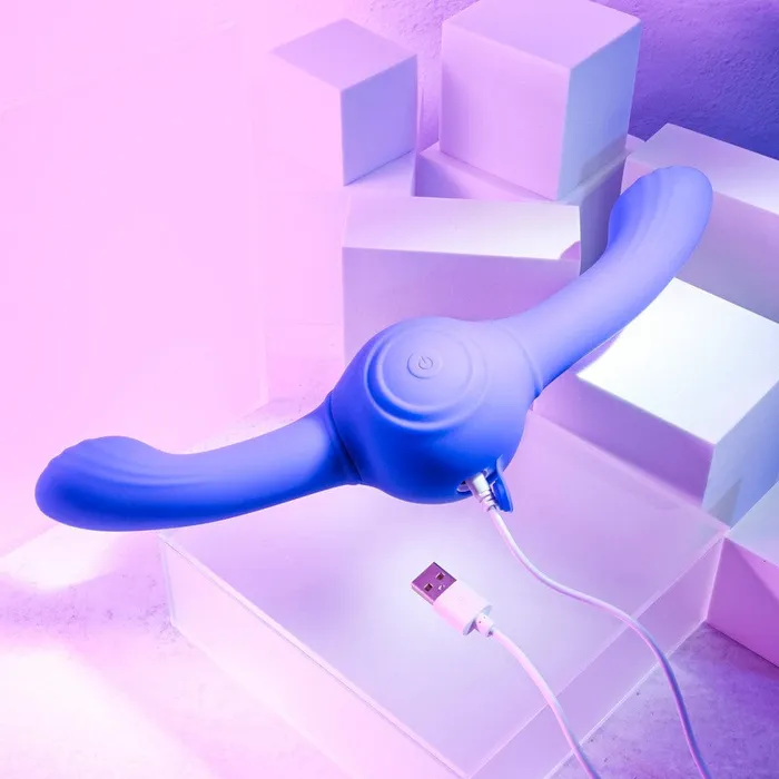 Evolved Vibrators Evolved Our Gyro Vibe Vibrating Double Dildo Purple