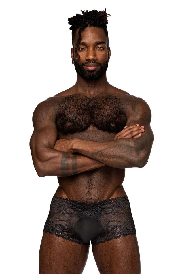 Male Power Female Sex Toys Sassy Lace Mini Short Sheer Pouch