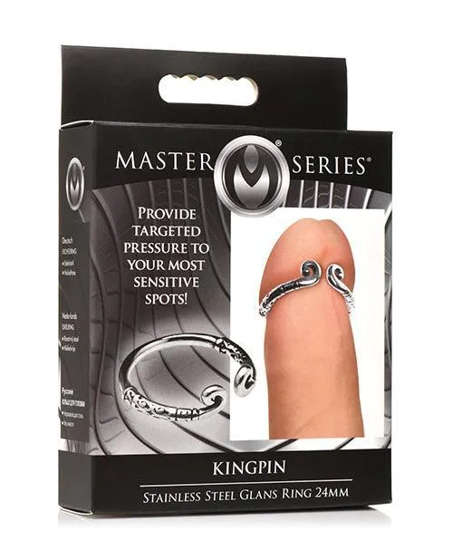 Male Sex Toys Xr LLC Master Series Kingpin Stainless Steel 24mm Glans Ring
