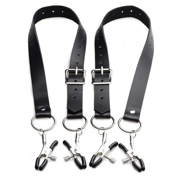 Master Series Spread Labia Spreader with Clamps Black Master Series Anal