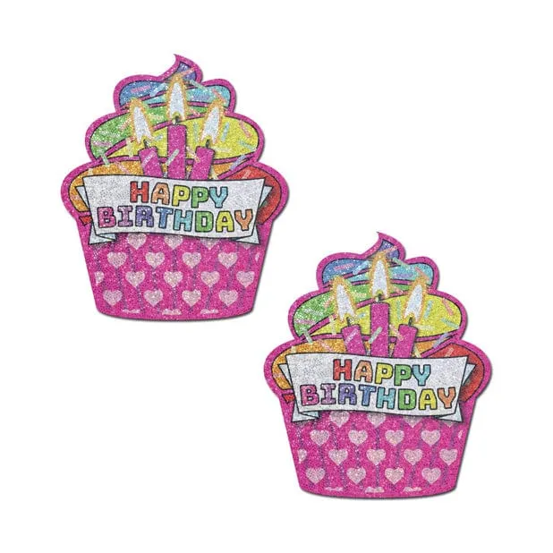 Pastease Premium Happy Birthday Cupcake Pasties Nipple Covers Multi Colour Pastease Vibrators Pastease Premium Happy Birthday Cupcake Pasties Nipple Covers Multi Colour Pastease Vibrators