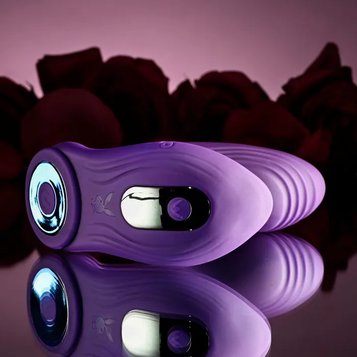 Playboy Male Sex Toys Playboy Mix and Match Vibrating Dildo with Cock Ring Purple