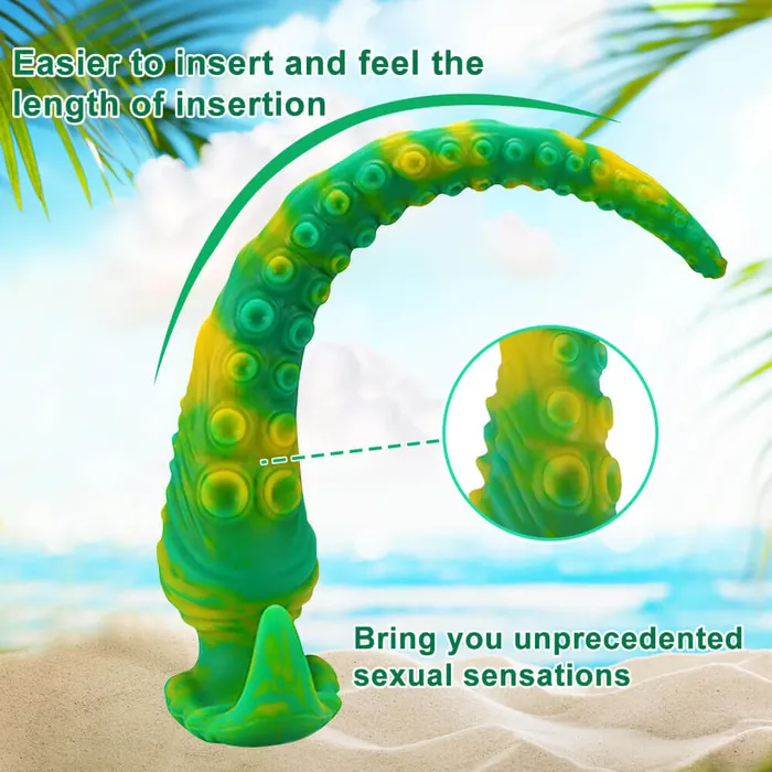 propinkup Male Sex Toys 1377in Long Tentacle Monster Dildo Soft Silicone Anal Plug Fantasy GSpot Dildos Adult Toys