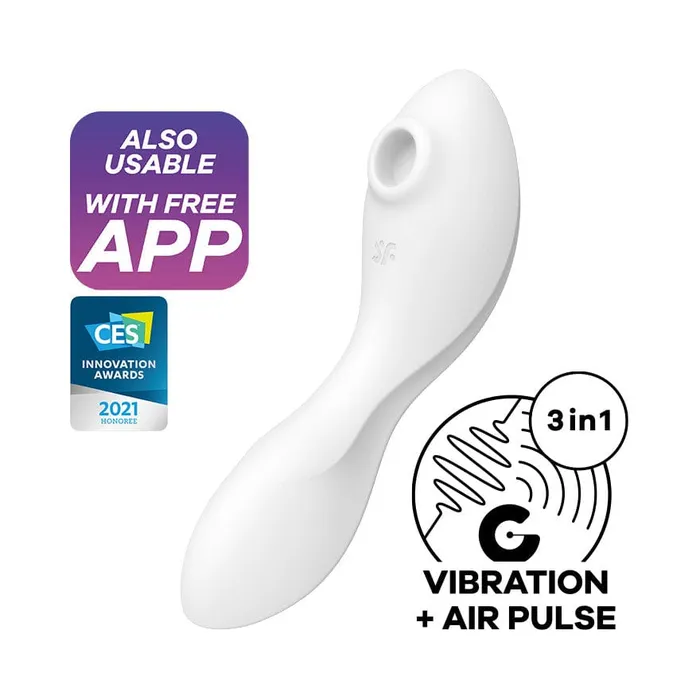 Satisfyer Satisfyer Curvy AppControlled Trinity 5 Clitoral Air Stimulator Vibrator Vibrators