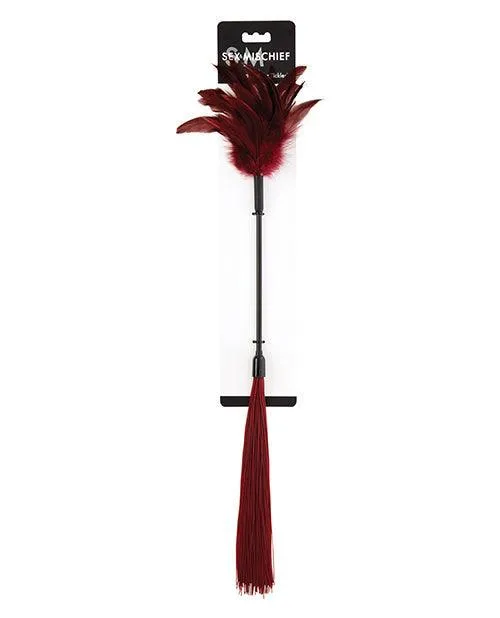 Sportsheets International Couples Sex Mischief Enchanted Feather Tickler Burgundy