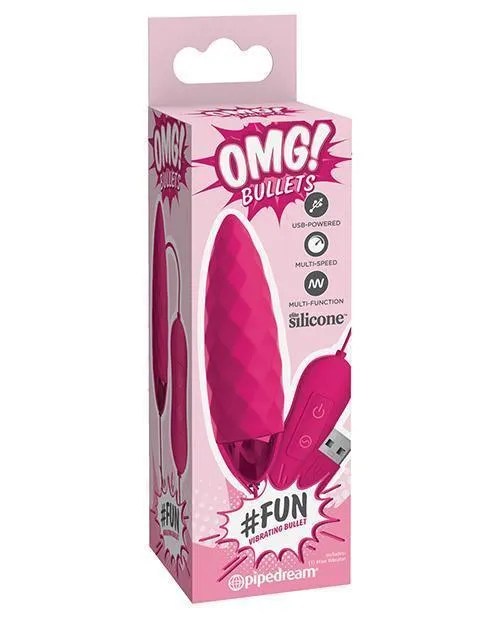 Vibrators Pipedream Products Omg Bullets hash Tag Fun Fuchsia