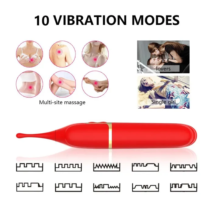 Vibrators YOSPOSS 2 In 1 High Frequency Clit G Spot Heating Vibrator 10 Vibration Modes