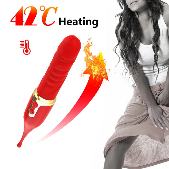 Vibrators YOSPOSS 2 In 1 High Frequency Clit G Spot Heating Vibrator 10 Vibration Modes