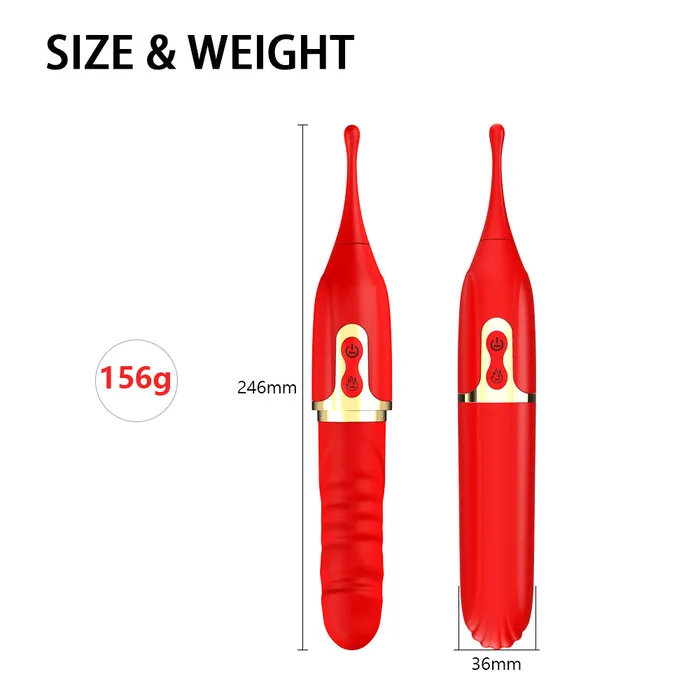 Vibrators YOSPOSS 2 In 1 High Frequency Clit G Spot Heating Vibrator 10 Vibration Modes