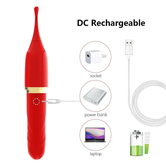 Vibrators YOSPOSS 2 In 1 High Frequency Clit G Spot Heating Vibrator 10 Vibration Modes