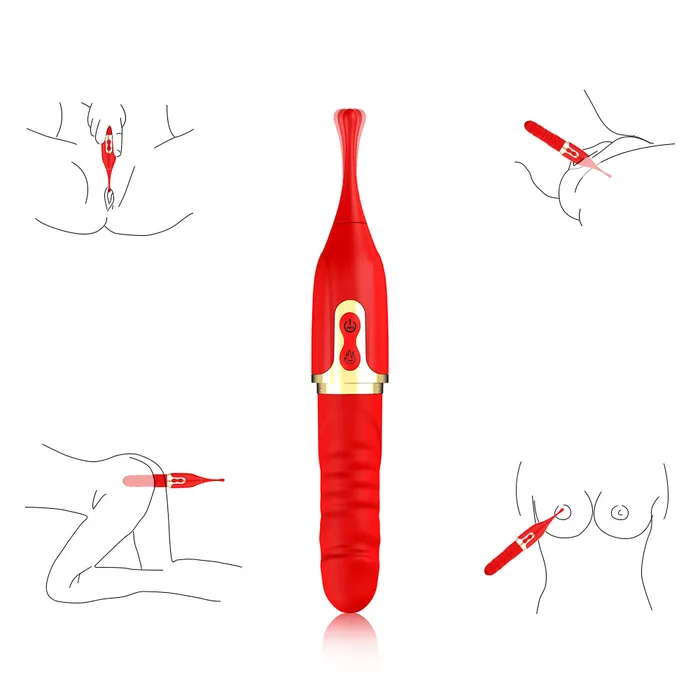 Vibrators YOSPOSS 2 In 1 High Frequency Clit G Spot Heating Vibrator 10 Vibration Modes