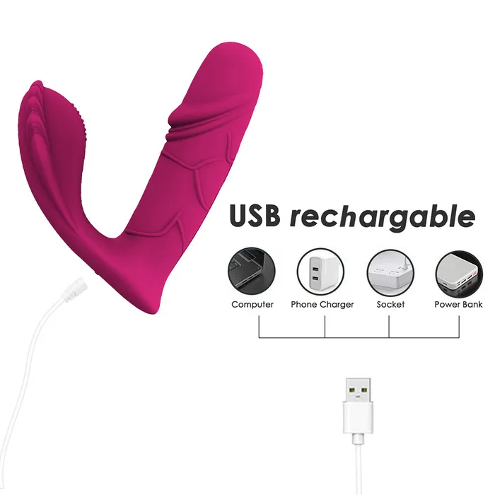 YOSPOSS 3 Paulsing 7 Vibration Modes Panty Stimulator Wearable Dildo Butterfly Vibrator Female Sex Toys