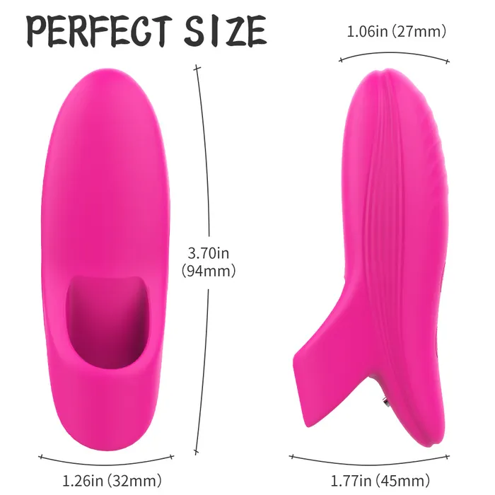 YOSPOSS Female Sex Toys Rechargeable Silicone Finger Vibrator with 9Pattern Fingertip Teasing