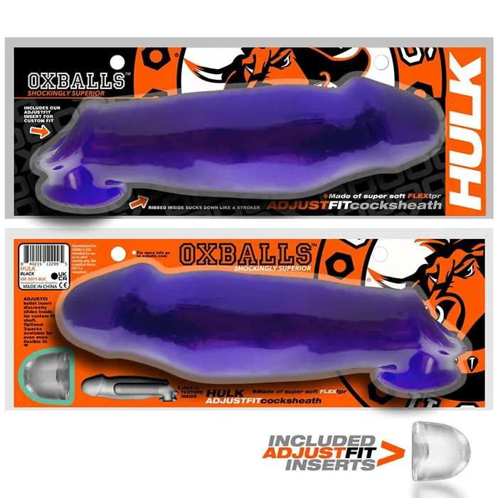 Blue Ox Designs Oxballs Vibrators Oxballs Hulk Gargantic Cocksheath Eggplant