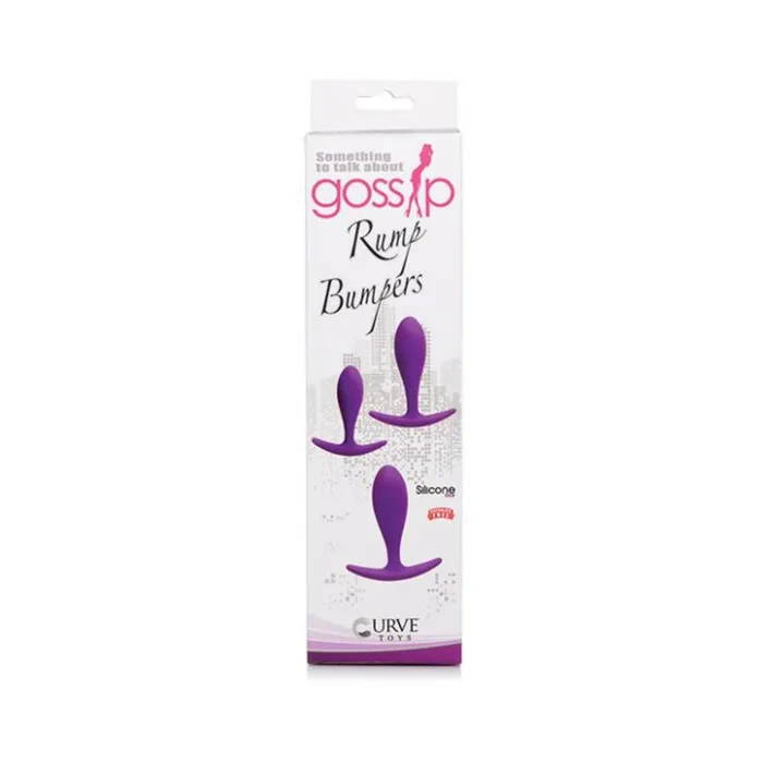 Curve Novelties Anal Gossip Rump Bumpers Silicone Set Of 3 Violet