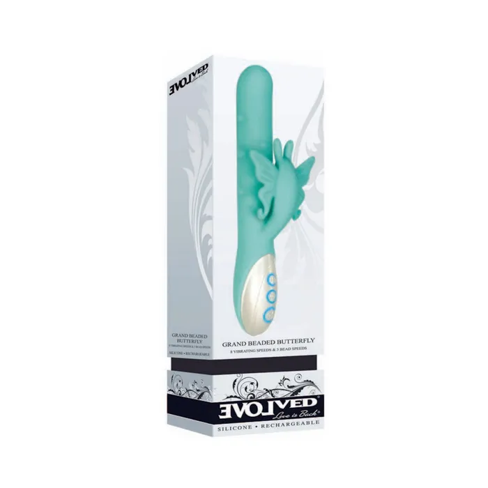 Evolved Grand Beaded Butterfly Green Evolved Vibrators