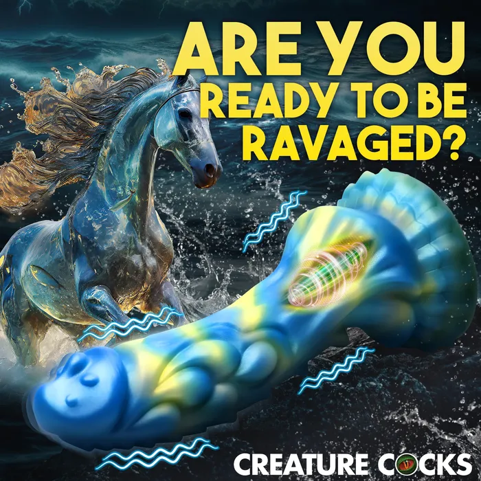 Female Sex Toys Creature Cocks Sea Stallion Vibrating Silicone Dildo with Remote
