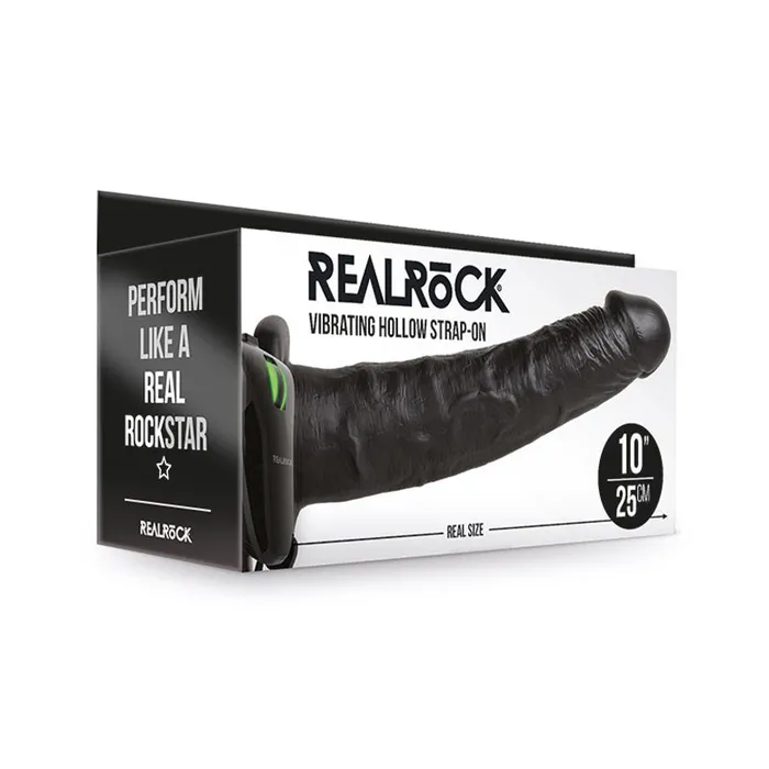 Female Sex Toys Shots America LLC RealRock Realistic 10 in Vibrating Hollow StrapOn Black Female Sex Toys Shots America LLC RealRock Realistic 10 in Vibrating Hollow StrapOn Black