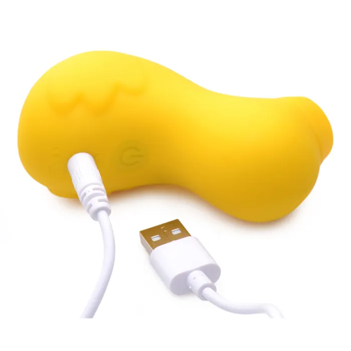 Female Sex Toys Sucky Ducky Silicone Clitoral Stimulator Yellow Shegasm